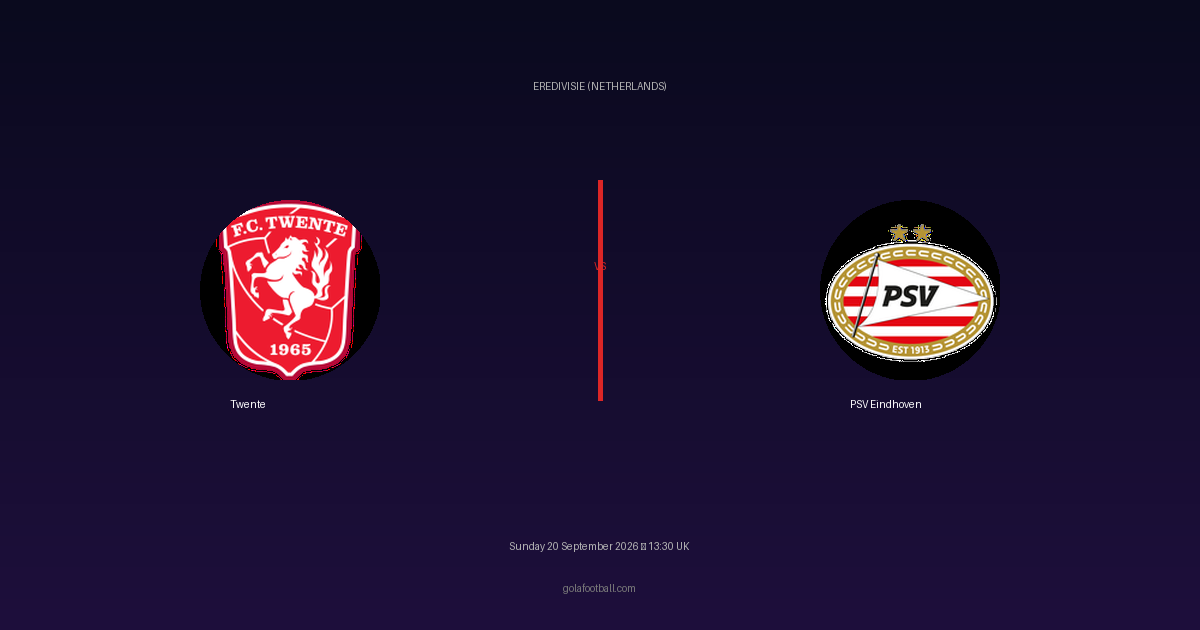 Match Preview: Twente vs PSV Eindhoven – Eredivisie (Netherlands)