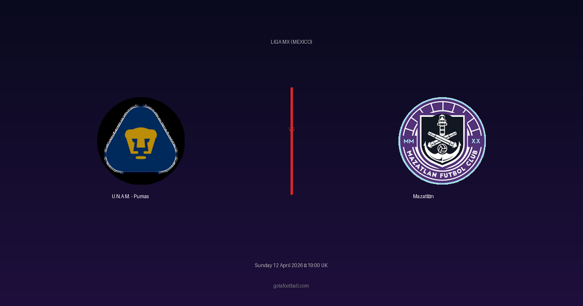 Match Preview: U.N.A.M. - Pumas vs Mazatlán - prediction, team news, live stream
