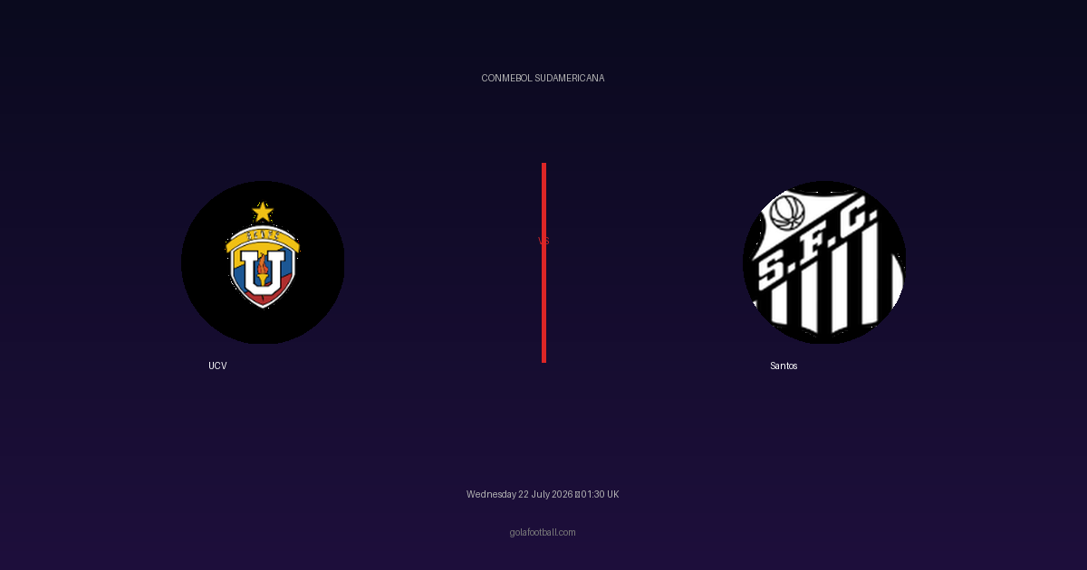 Match Preview: UCV vs Santos – CONMEBOL Sudamericana