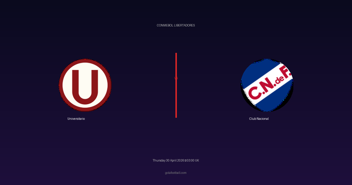Match Preview: Universitario vs Club Nacional - prediction, team news, live stream
