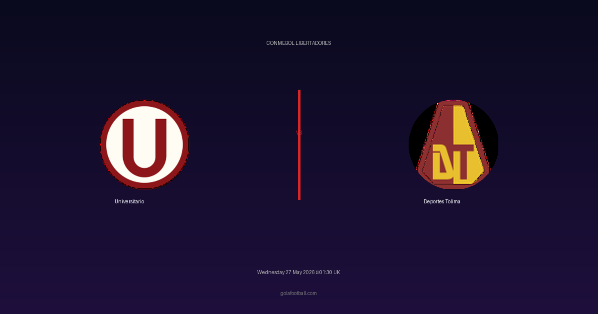 Match Preview: Universitario vs Deportes Tolima - prediction, team news, live stream