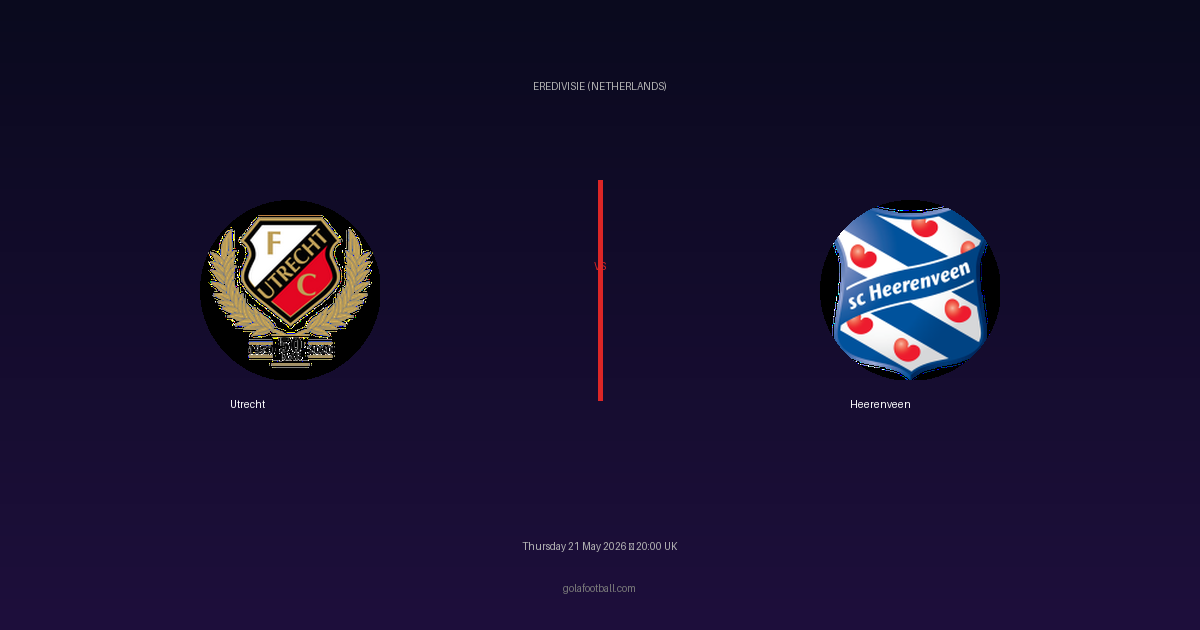 Match Preview: Utrecht vs Heerenveen - prediction, team news, live stream