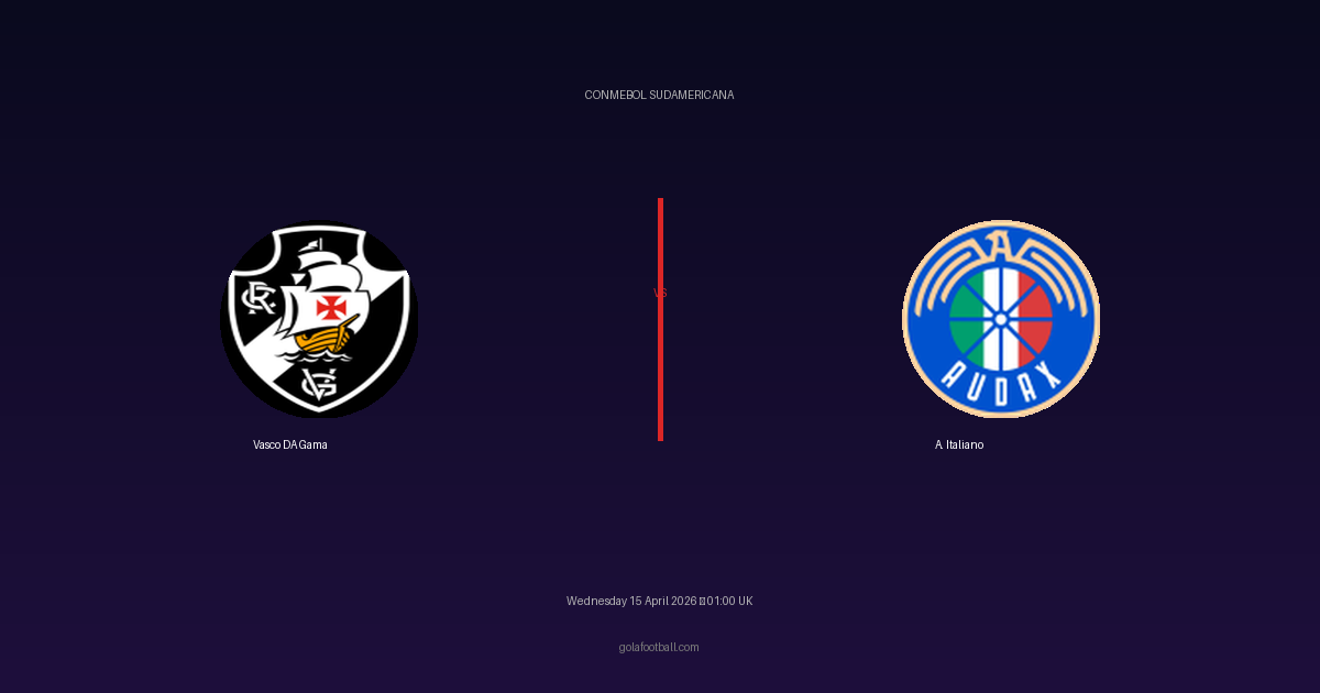 Match Preview: Vasco DA Gama vs A. Italiano - prediction, team news, live stream