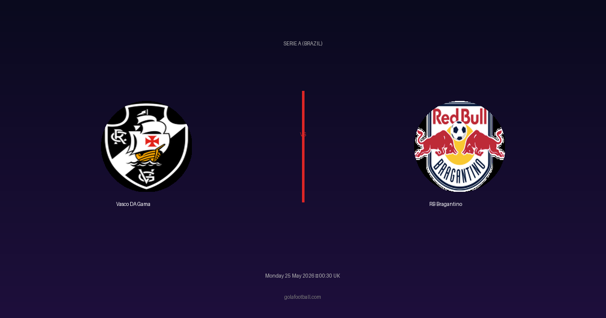 Match Preview: Vasco DA Gama vs RB Bragantino - prediction, team news, live stream