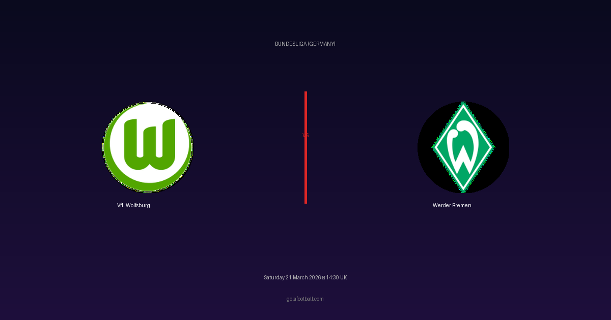 Match Preview: VfL Wolfsburg vs Werder Bremen - prediction, team news, live stream