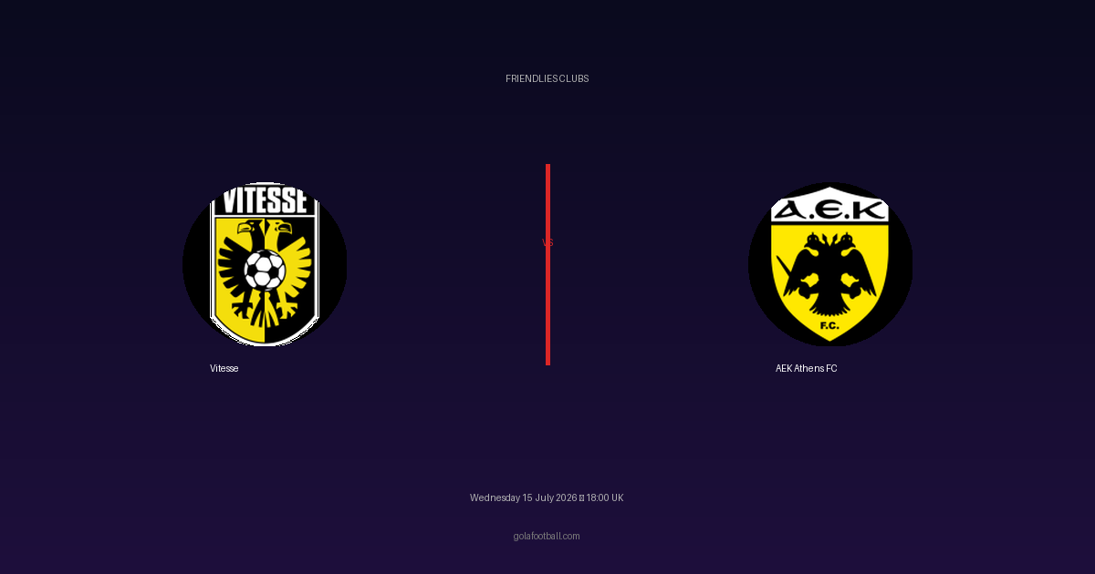 Match Preview: Vitesse vs AEK Athens FC – Friendlies Clubs