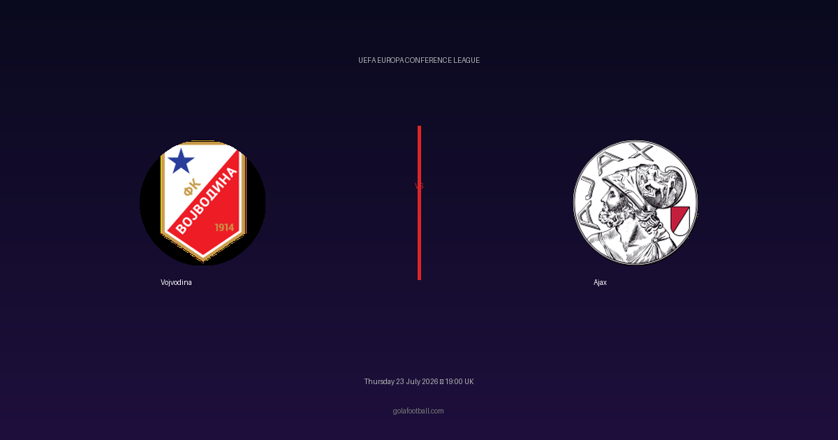 Match Preview: Vojvodina vs Ajax – UEFA Europa Conference League