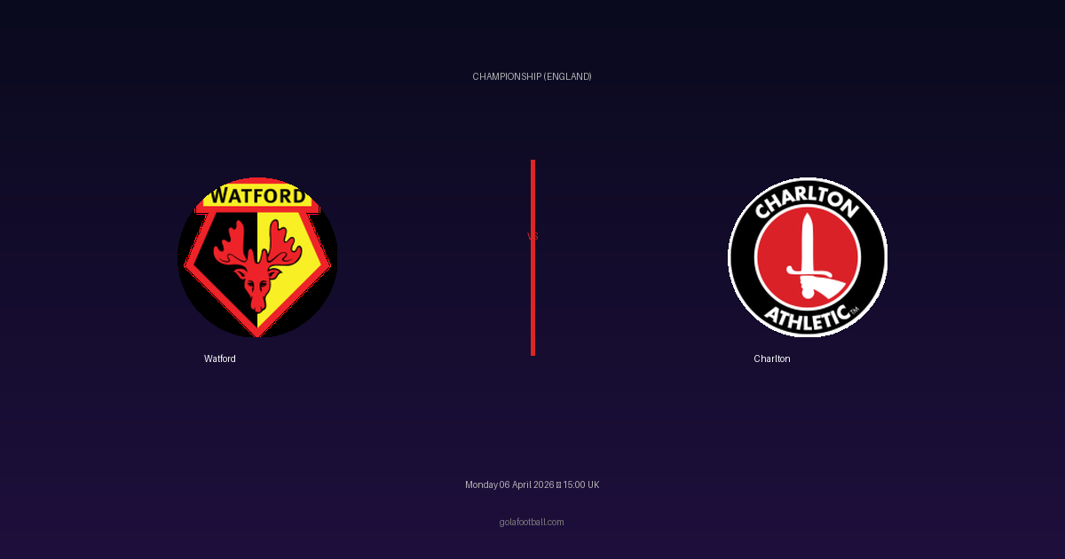 Match Preview: Watford vs Charlton - prediction, team news, live stream